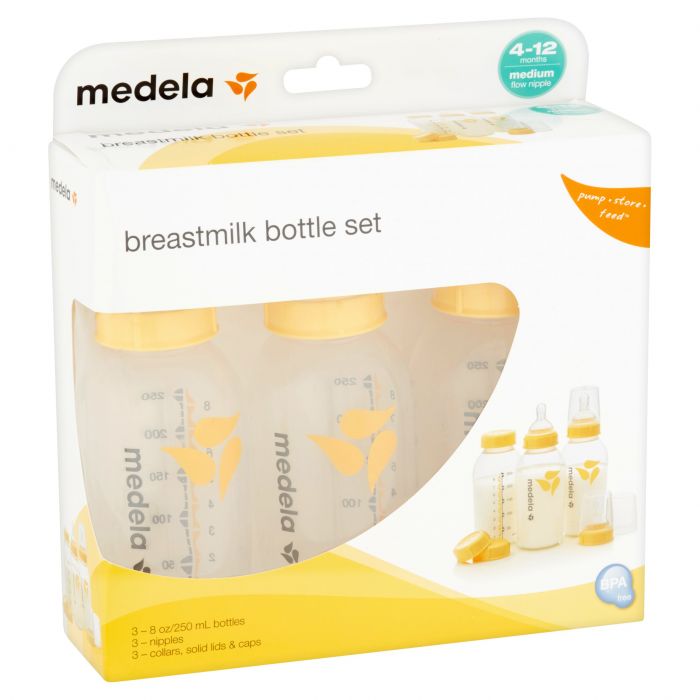 Medela Breastmilk Bottle Set, 3 ct, 8 oz MEDIUM 250ML